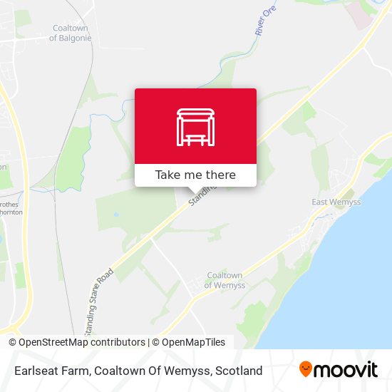 Earlseat Farm, Coaltown Of Wemyss map