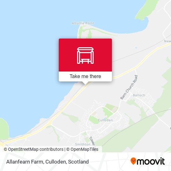 Allanfearn Farm, Culloden map
