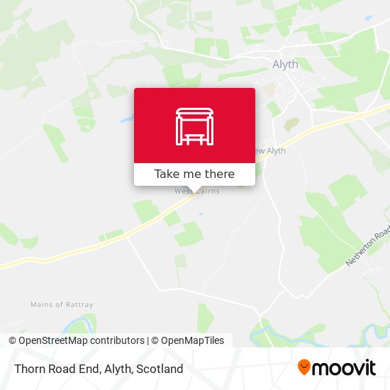 Thorn Road End, Alyth map