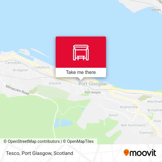 Tesco, Port Glasgow map