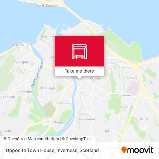 Opposite Town House, Inverness map