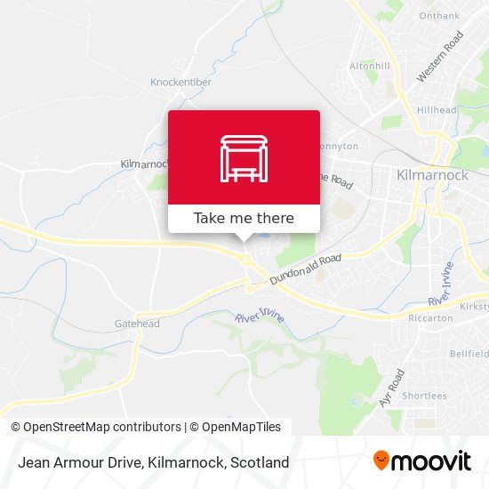 Jean Armour Drive, Kilmarnock map