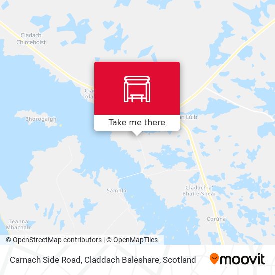 Carnach Side Road, Claddach Baleshare map