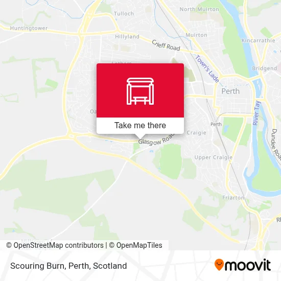 Scouring Burn, Perth map