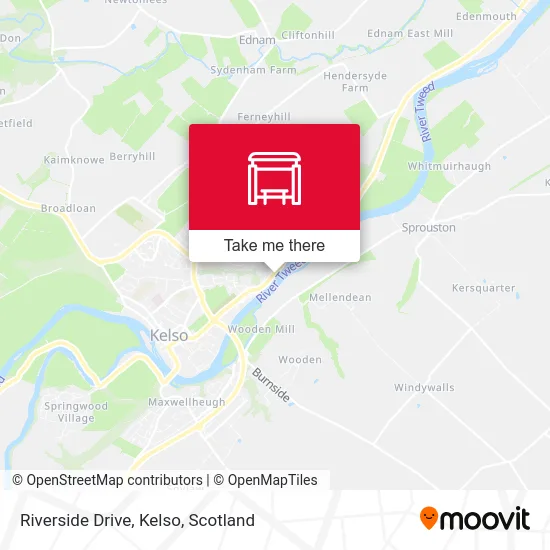 Riverside Drive, Kelso map
