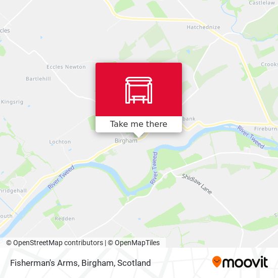 Fisherman's Arms, Birgham map