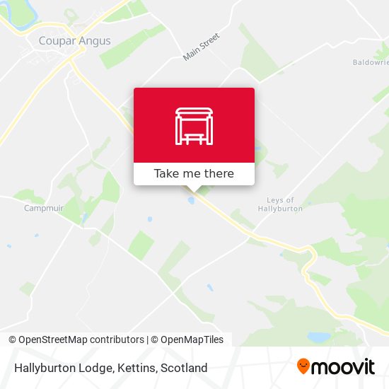 Hallyburton Lodge, Kettins map