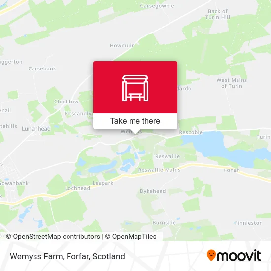 Wemyss Farm, Forfar map