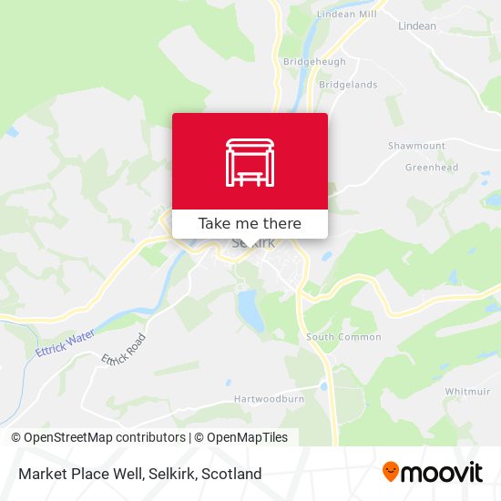 Market Place Well, Selkirk map