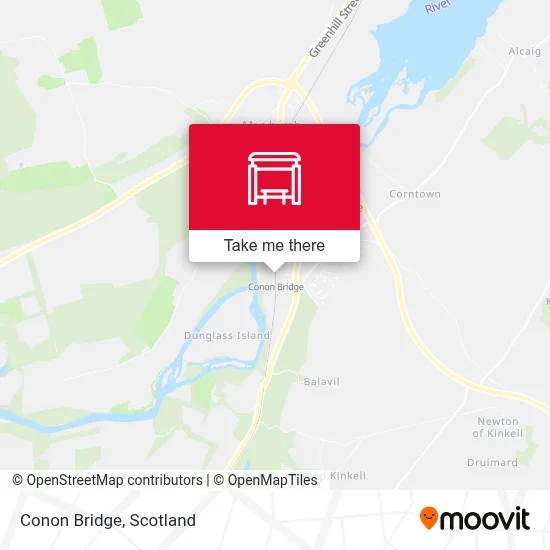 Conon Bridge map