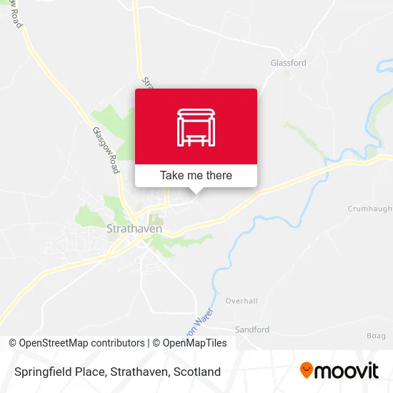 Springfield Place, Strathaven map