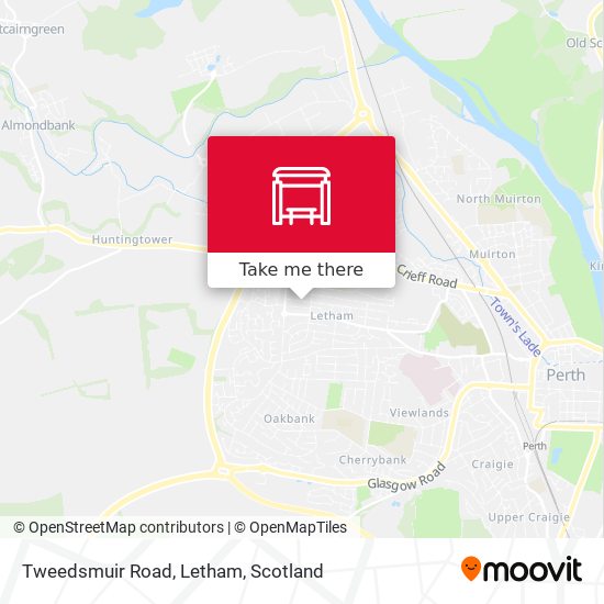Tweedsmuir Road, Letham map