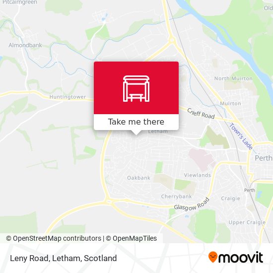 Leny Road, Letham map