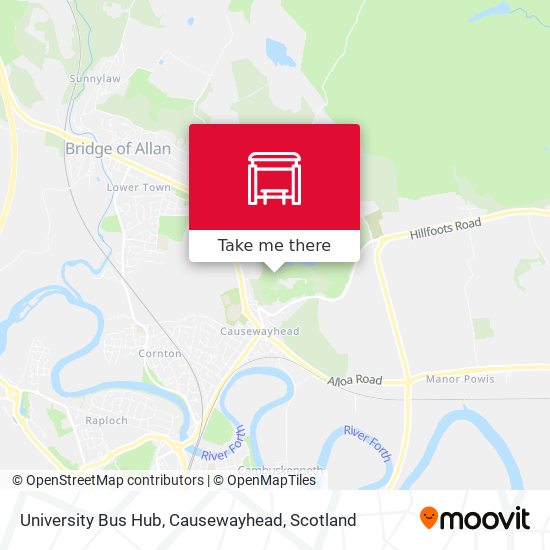 University Bus Hub, Causewayhead map