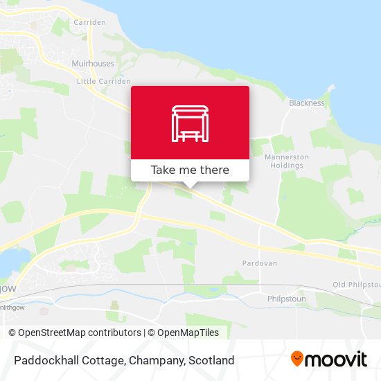 Paddockhall Cottage, Champany map