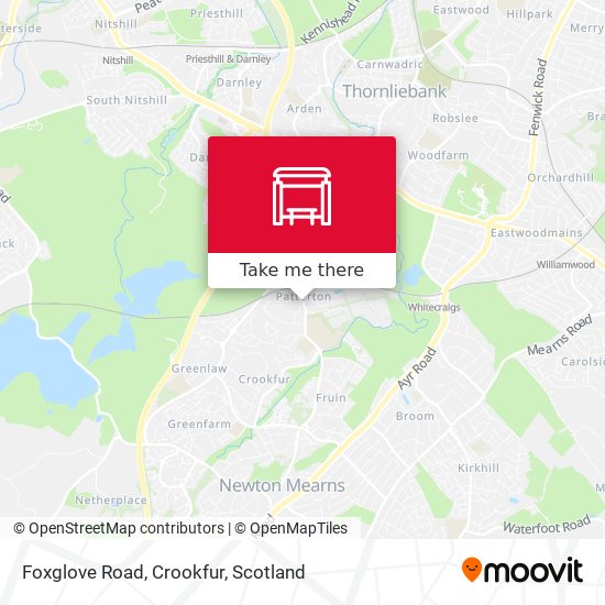 Foxglove Road, Crookfur map
