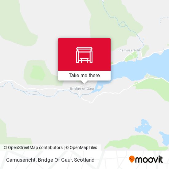 Camusericht, Bridge Of Gaur map