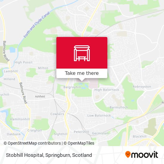 Stobhill Hospital, Springburn map