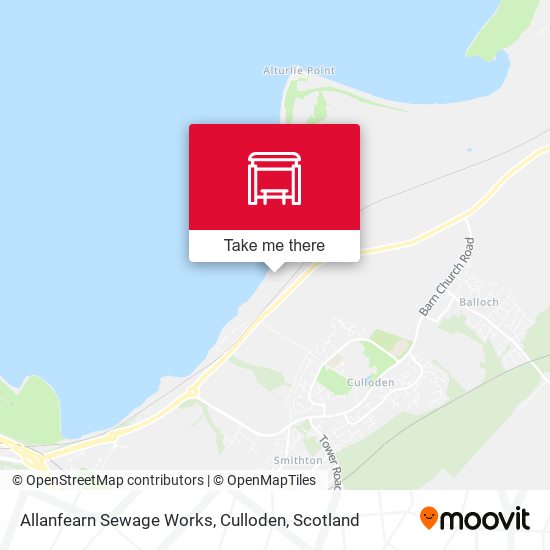 Allanfearn Sewage Works, Culloden map