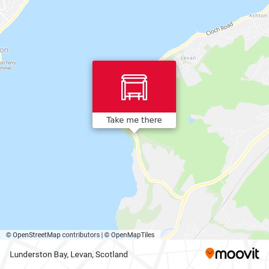 Lunderston Bay, Levan map