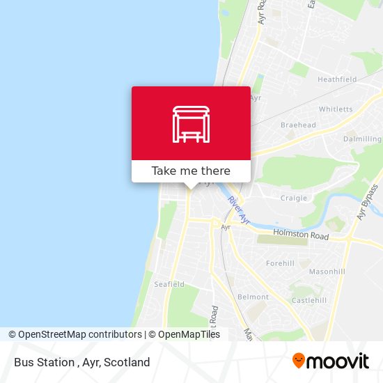 Bus Station , Ayr map