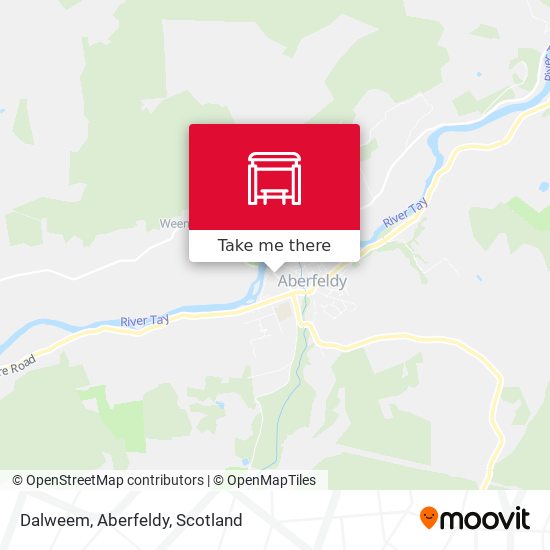 Dalweem, Aberfeldy map
