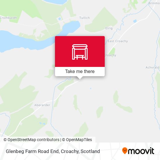 Glenbeg Farm Road End, Croachy map