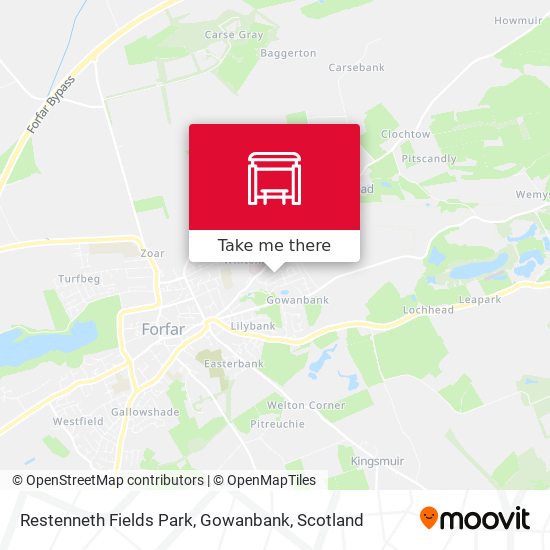 Restenneth Fields Park, Gowanbank map