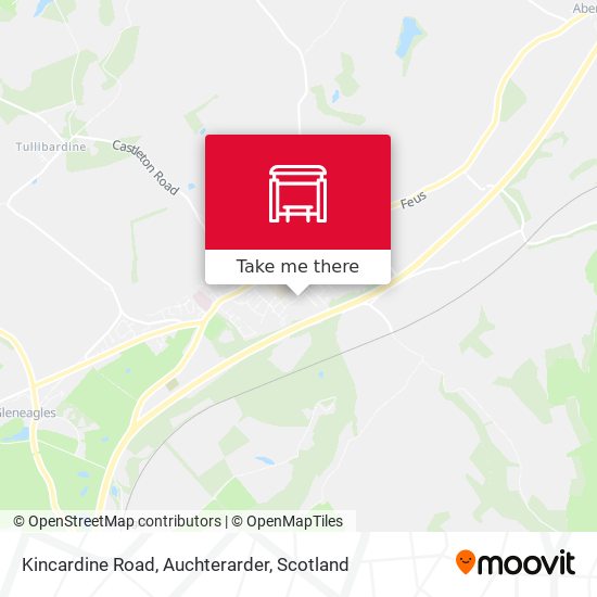 Kincardine Road, Auchterarder map