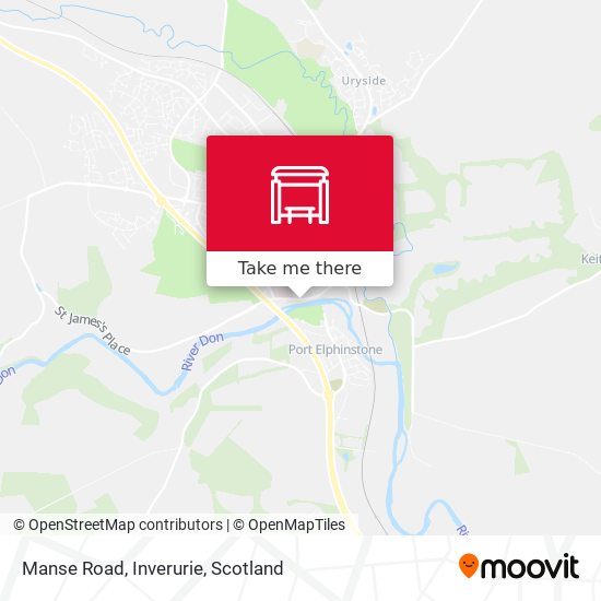 Manse Road, Inverurie map