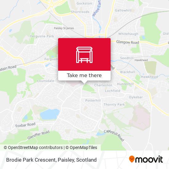 Brodie Park Crescent, Paisley map