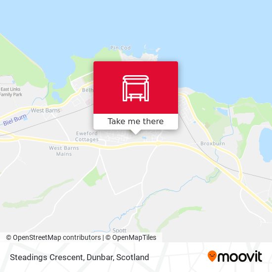 Steadings Crescent, Dunbar map