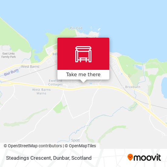 Steadings Crescent, Dunbar map