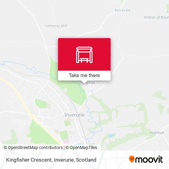 Kingfisher Crescent, Inverurie map