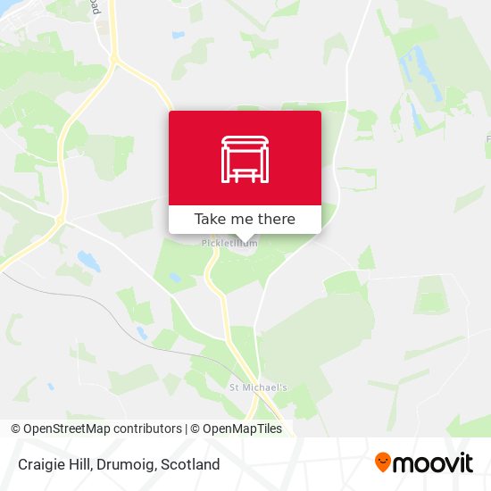 Craigie Hill, Drumoig map