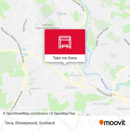 Teca, Stoneywood map