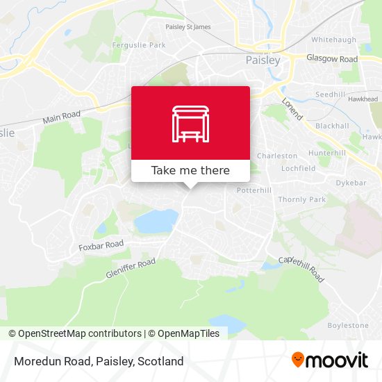 Moredun Road, Paisley map