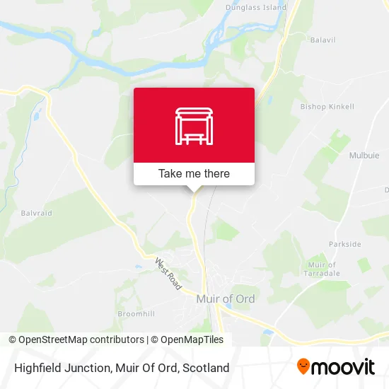 Highfield Junction, Muir Of Ord map