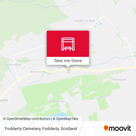 Fodderty Cemetery, Fodderty map