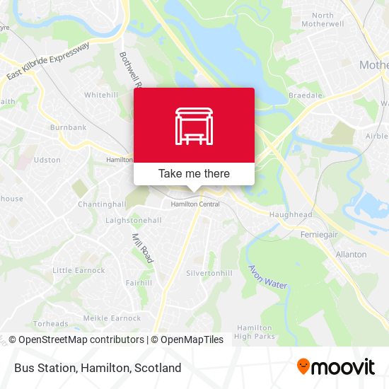 Bus Station, Hamilton map