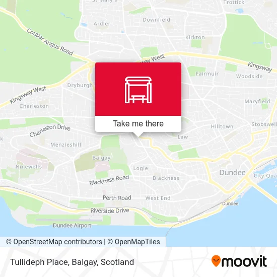 Tullideph Place, Balgay map