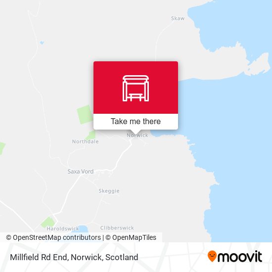 Millfield Rd End, Norwick map