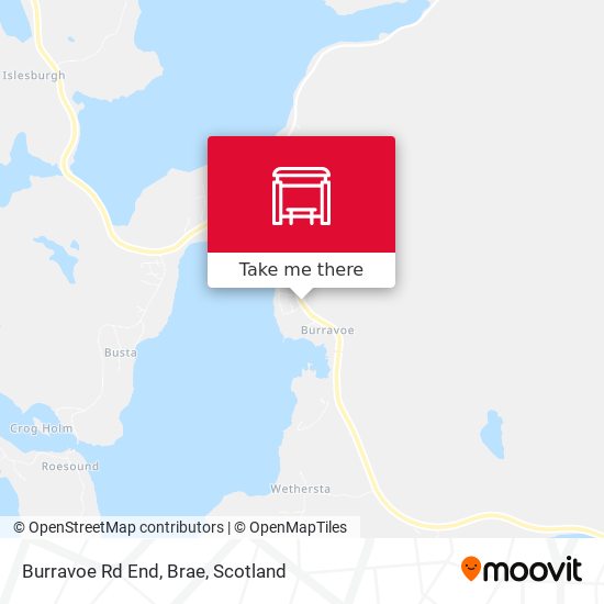 Burravoe Rd End, Brae map