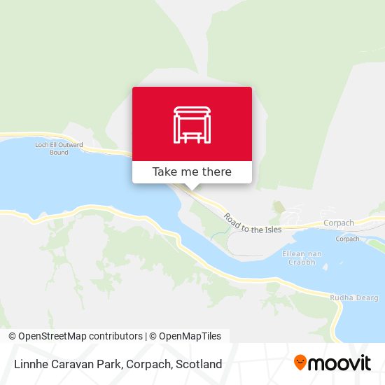 Linnhe Caravan Park, Corpach map