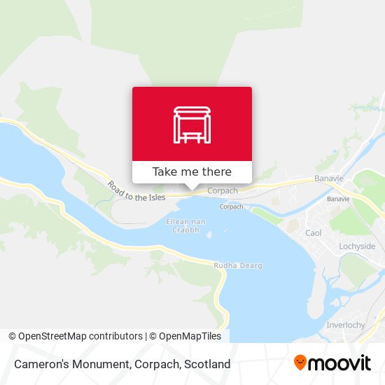 Cameron's Monument, Corpach map