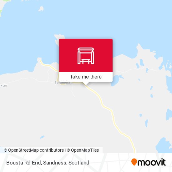 Bousta Rd End, Sandness map