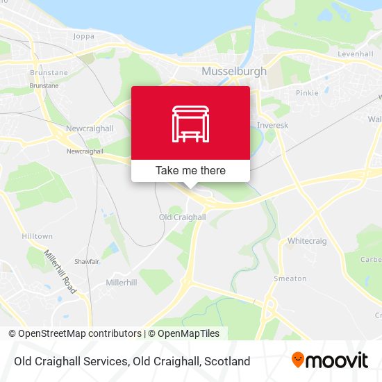 Old Craighall Services, Old Craighall map