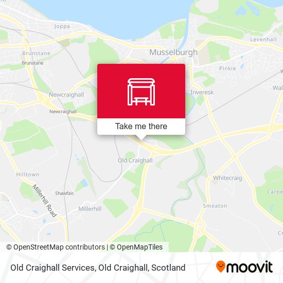 Old Craighall Services, Old Craighall map