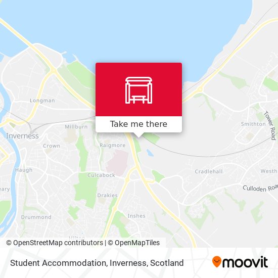 Student Accommodation, Inverness map
