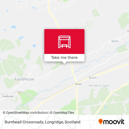 Burnhead Crossroads, Longridge map